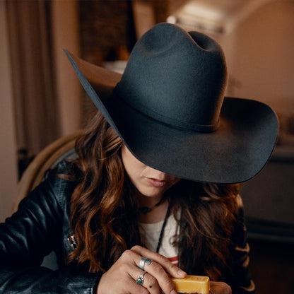 Western Cowgirl Hat With Statement Brim