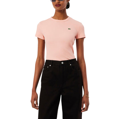 Slim Fit Ribbed Cotton Short-Sleeve T-Shirt