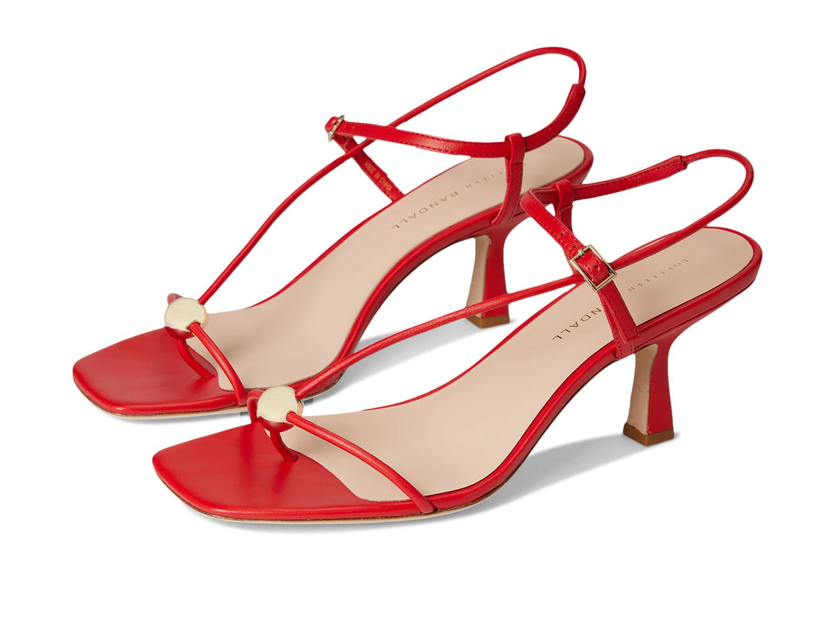 Strappy Mid-Heel Sandals With Sculptural Detail