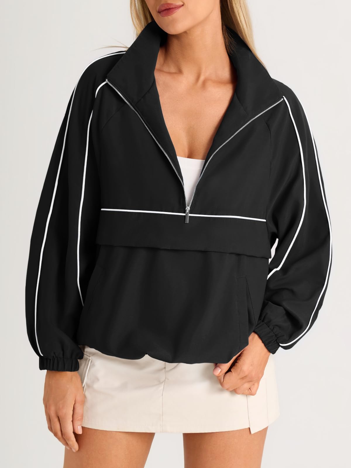 UPF 50+ Quarter-Zip Lightweight Pullover Jacket