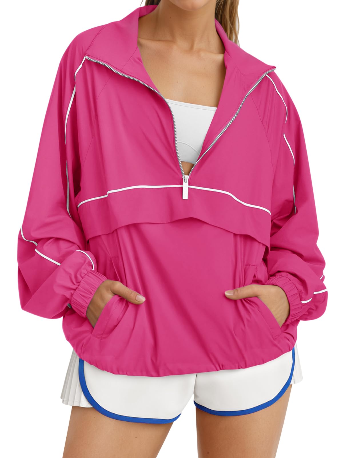 UPF 50+ Quarter-Zip Lightweight Pullover Jacket