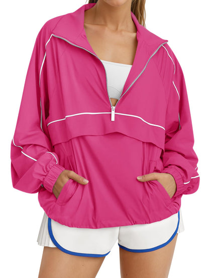 UPF 50+ Quarter-Zip Lightweight Pullover Jacket