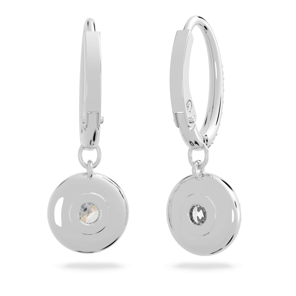 Crystal Drop Earrings With Halo Detailing