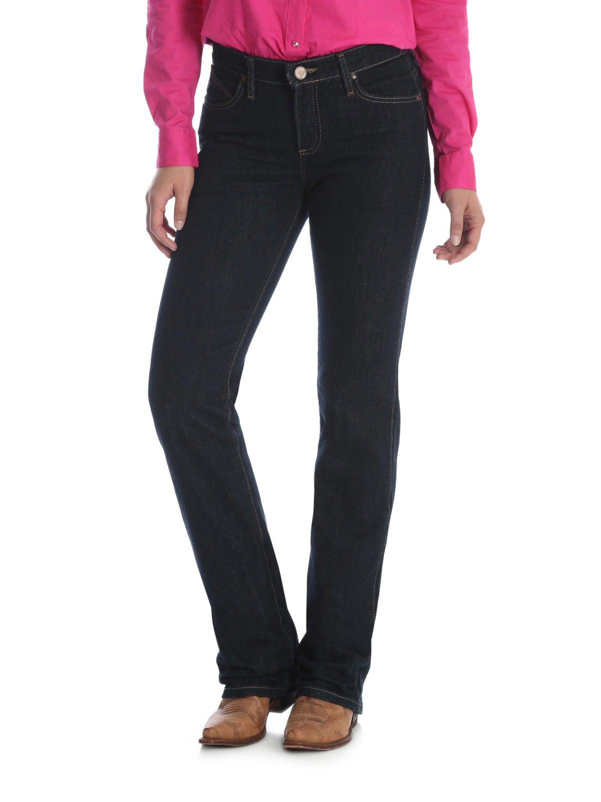 Mid-Rise Bootcut Jeans With Stretch Comfort