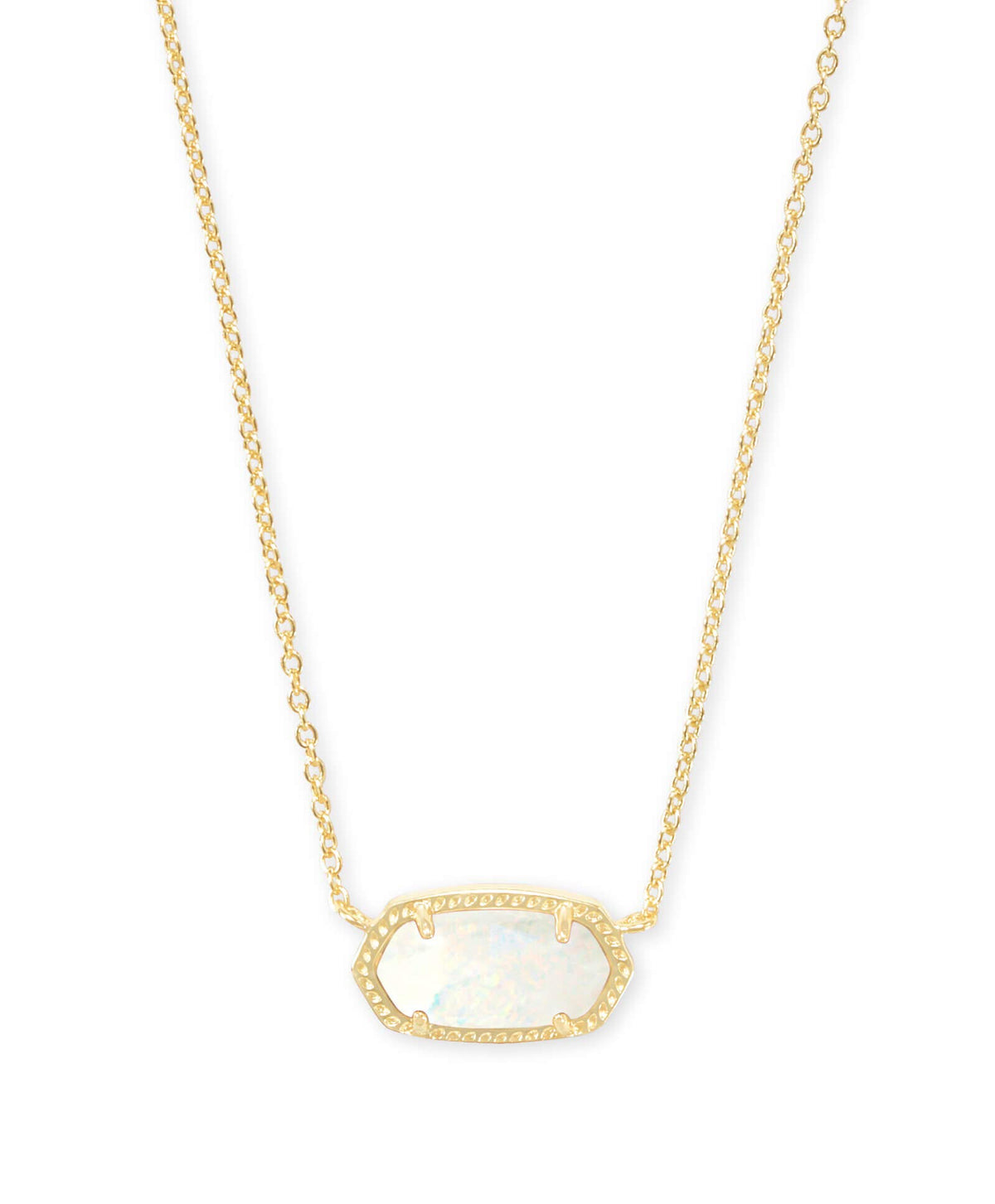 14K Gold-Plated Stone Pendant Necklace