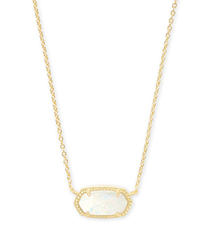 14K Gold-Plated Stone Pendant Necklace