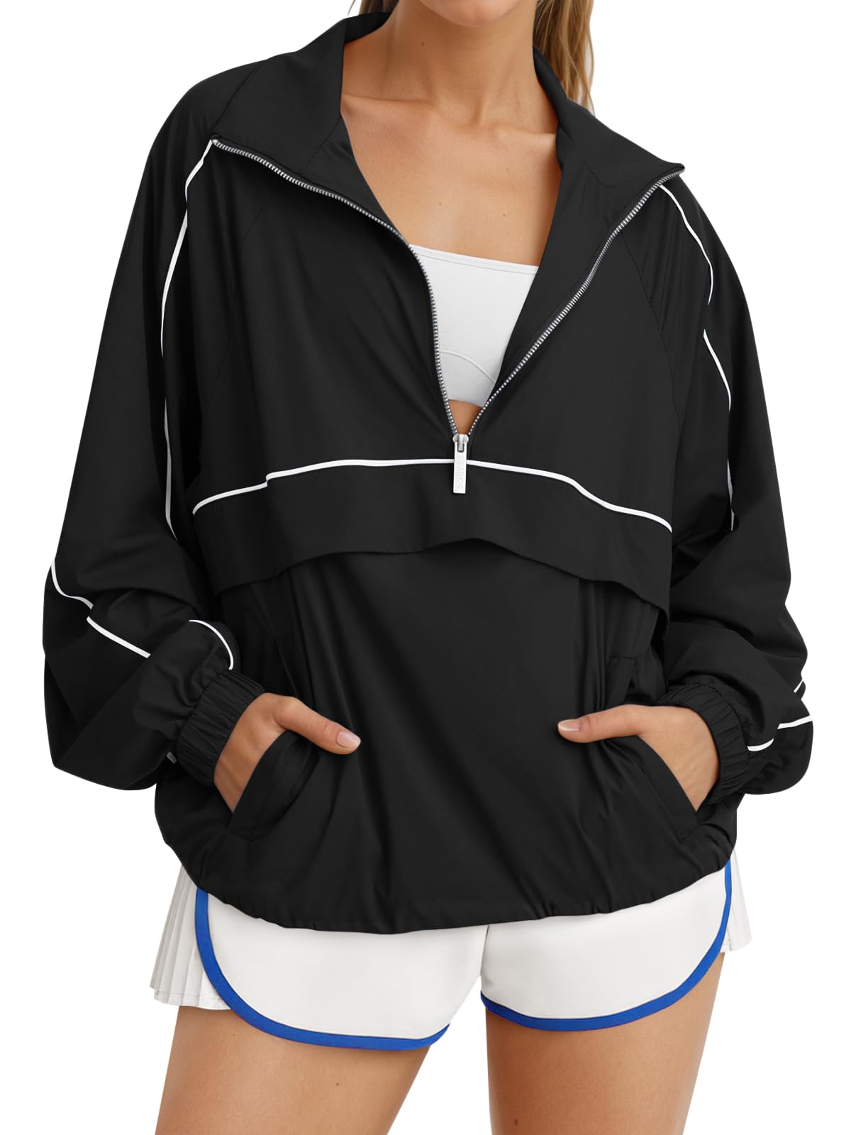 UPF 50+ Quarter-Zip Lightweight Pullover Jacket