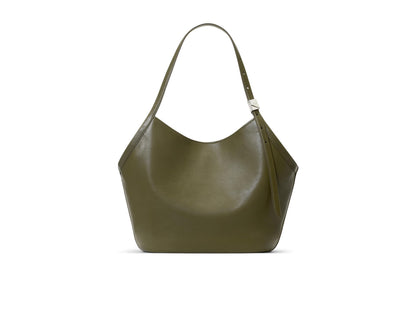 Fine-Grain Leather Tote With Sculpted Silhouette