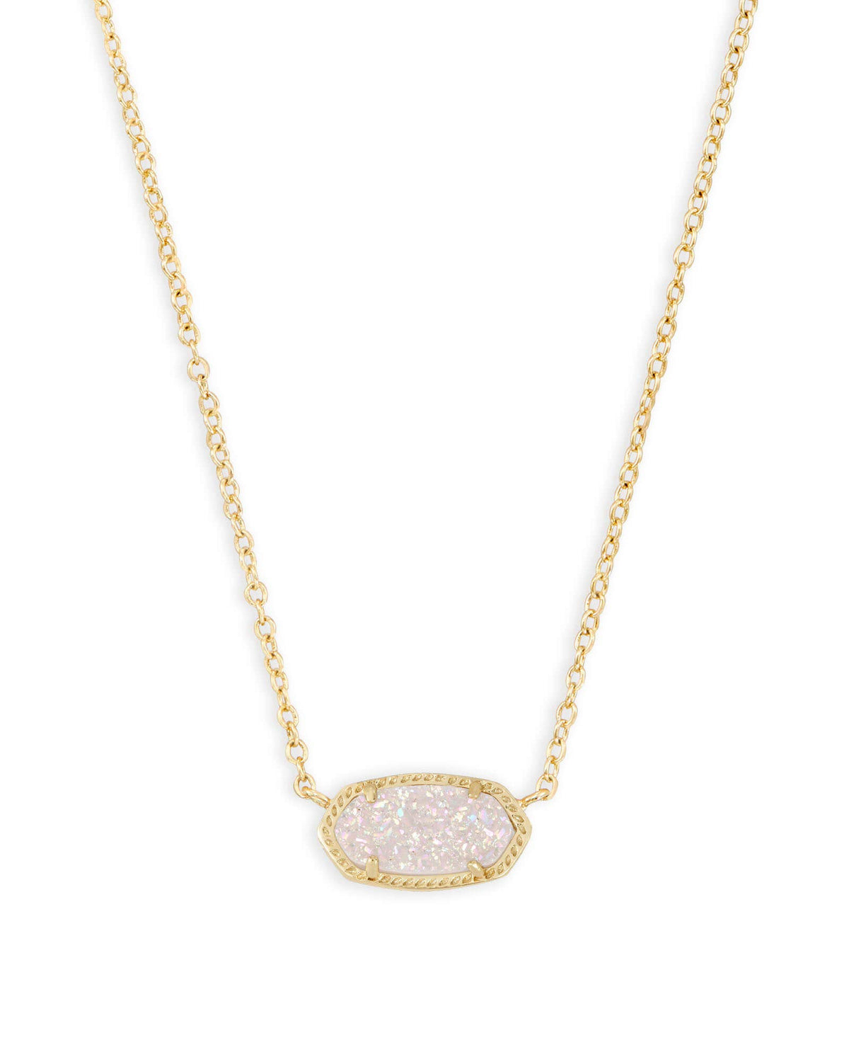 14K Gold-Plated Stone Pendant Necklace