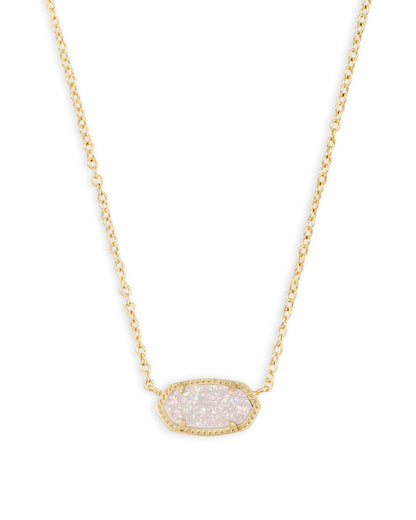 14K Gold-Plated Stone Pendant Necklace