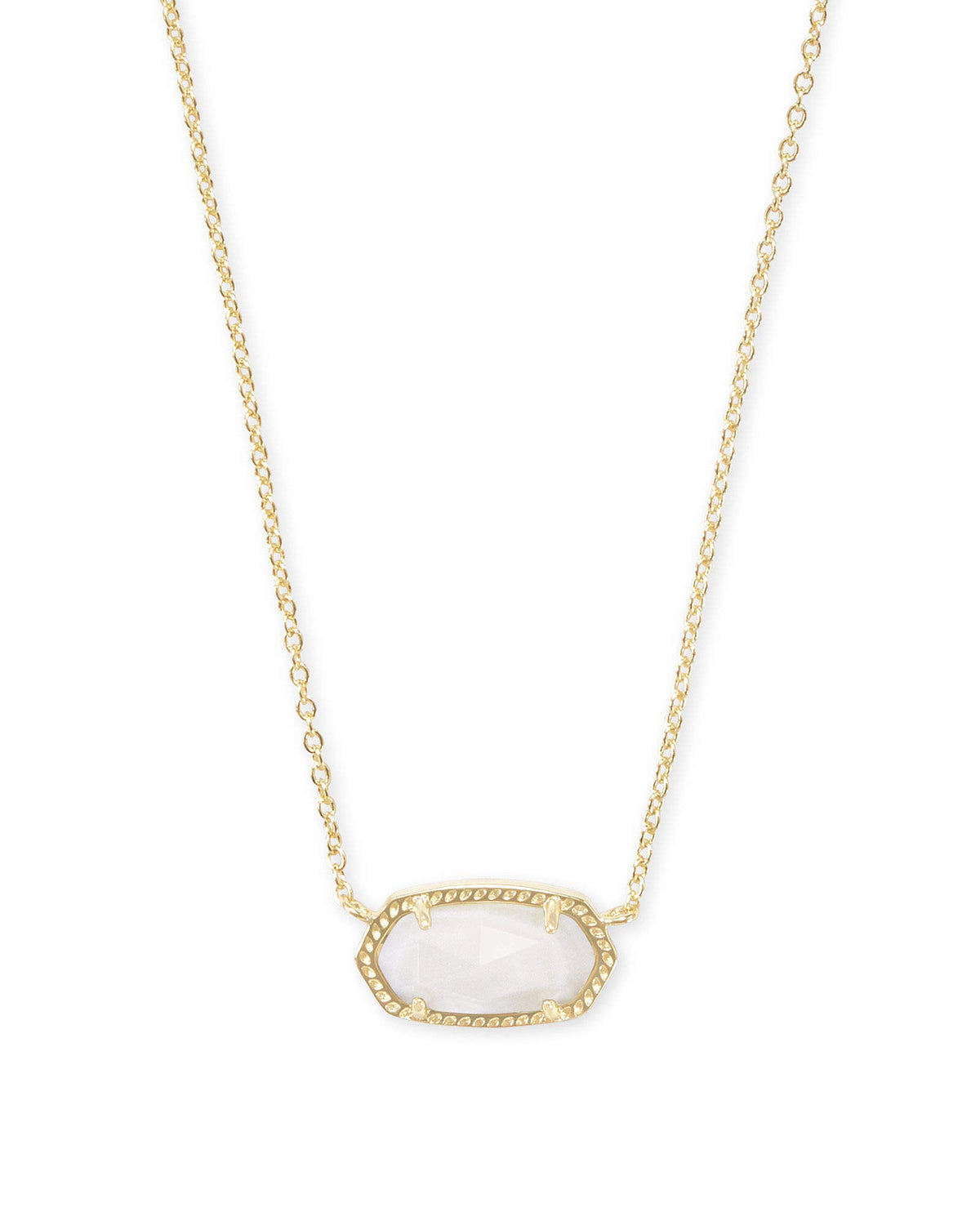 14K Gold-Plated Stone Pendant Necklace