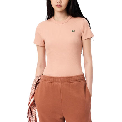 Slim Fit Ribbed Cotton Short-Sleeve T-Shirt