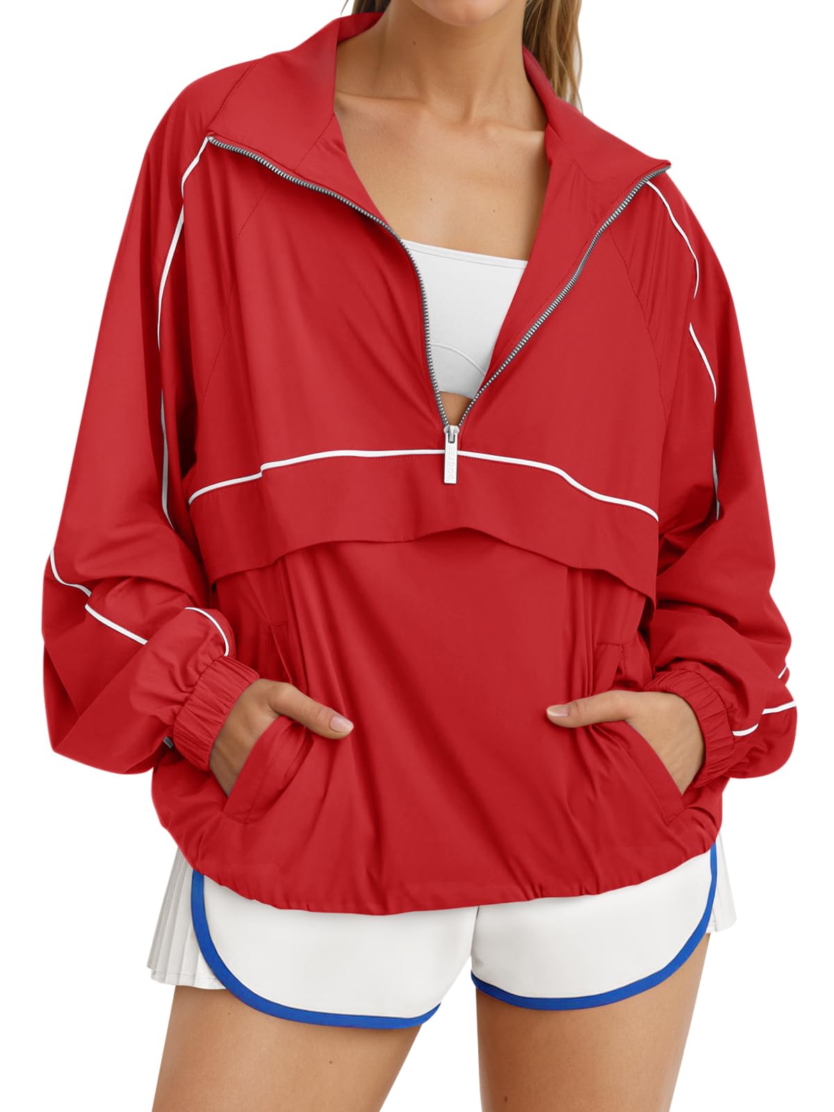 UPF 50+ Quarter-Zip Lightweight Pullover Jacket
