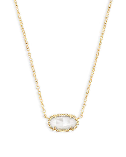 14K Gold-Plated Stone Pendant Necklace