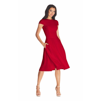 Elegant Midi Dress With Sculpted Silhouette