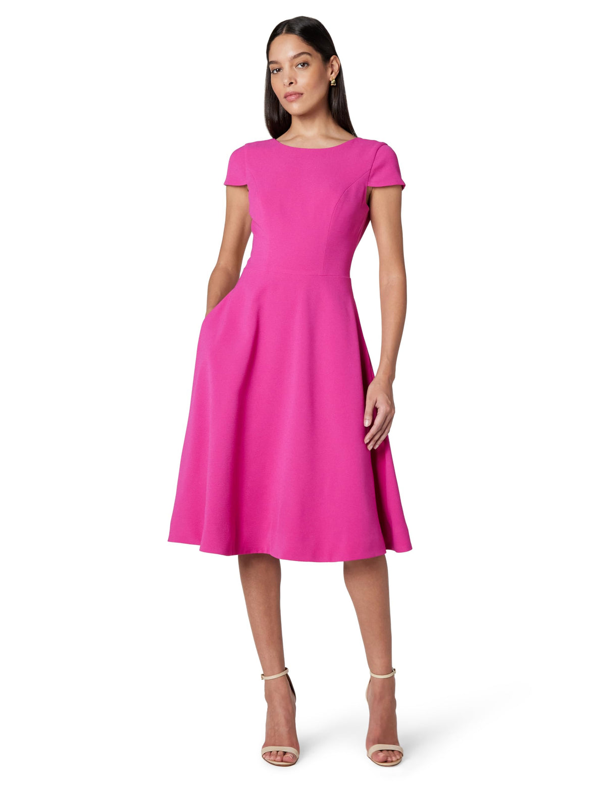 Elegant Midi Dress With Sculpted Silhouette