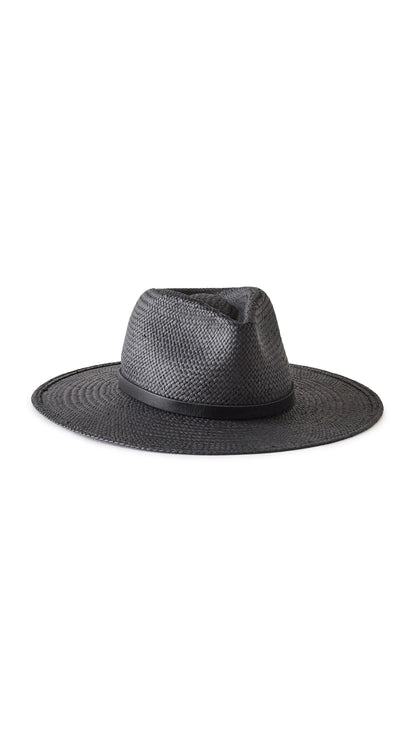 Woven Straw Hat With Structured Wide Brim