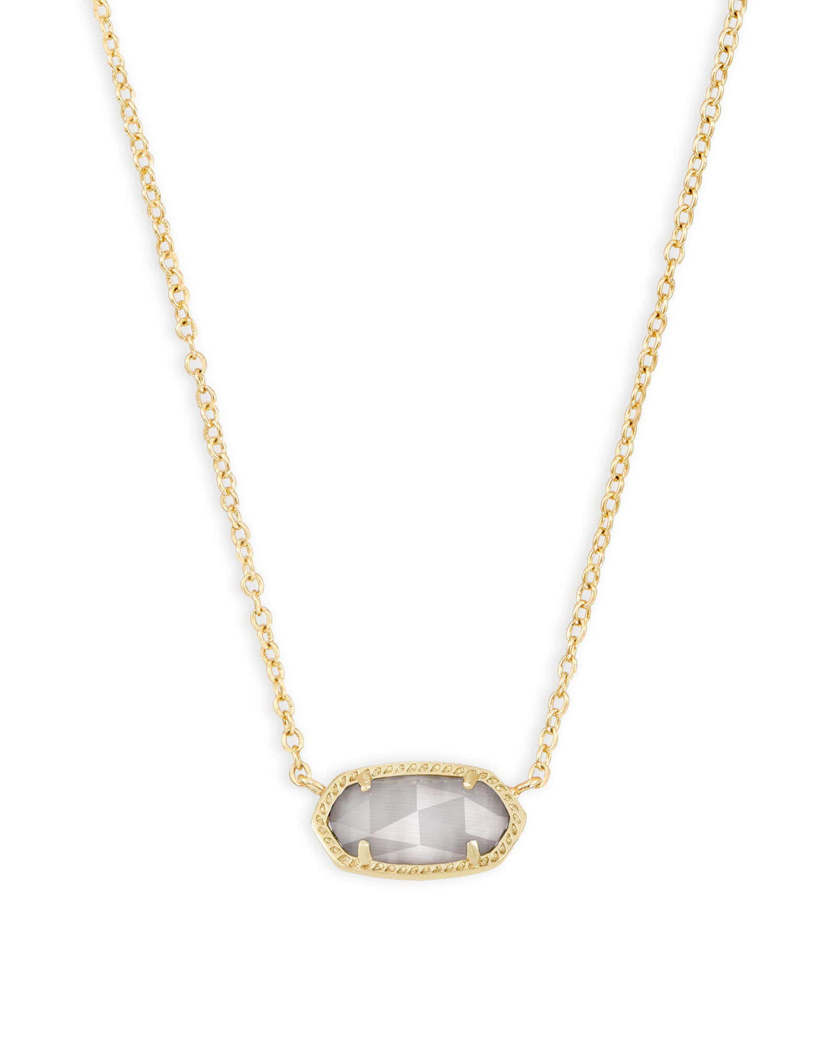 14K Gold-Plated Stone Pendant Necklace