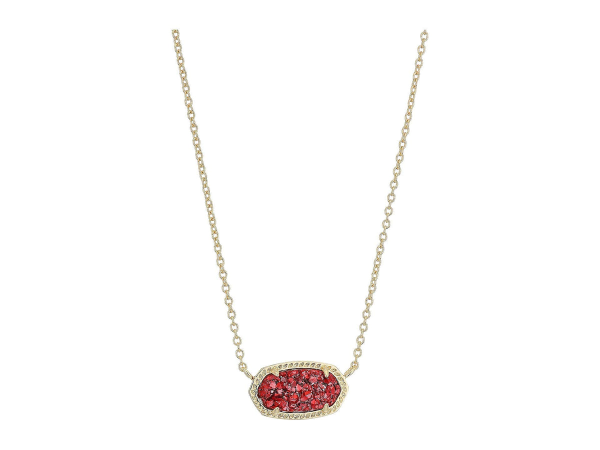 14K Gold-Plated Stone Pendant Necklace