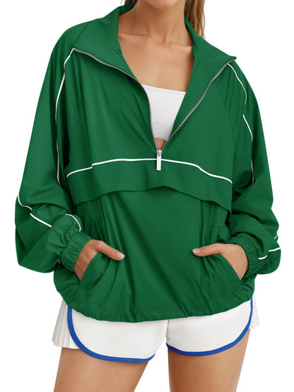 UPF 50+ Quarter-Zip Lightweight Pullover Jacket