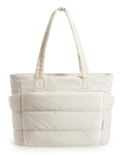 Lightweight Puffer Tote Bag With Soft Structure