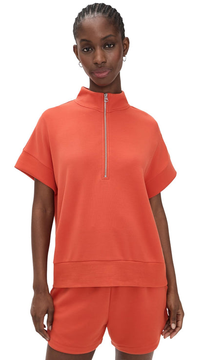 Short-Sleeve Relaxed Crewneck Sweatshirt