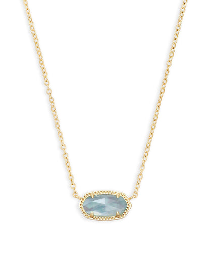 14K Gold-Plated Stone Pendant Necklace