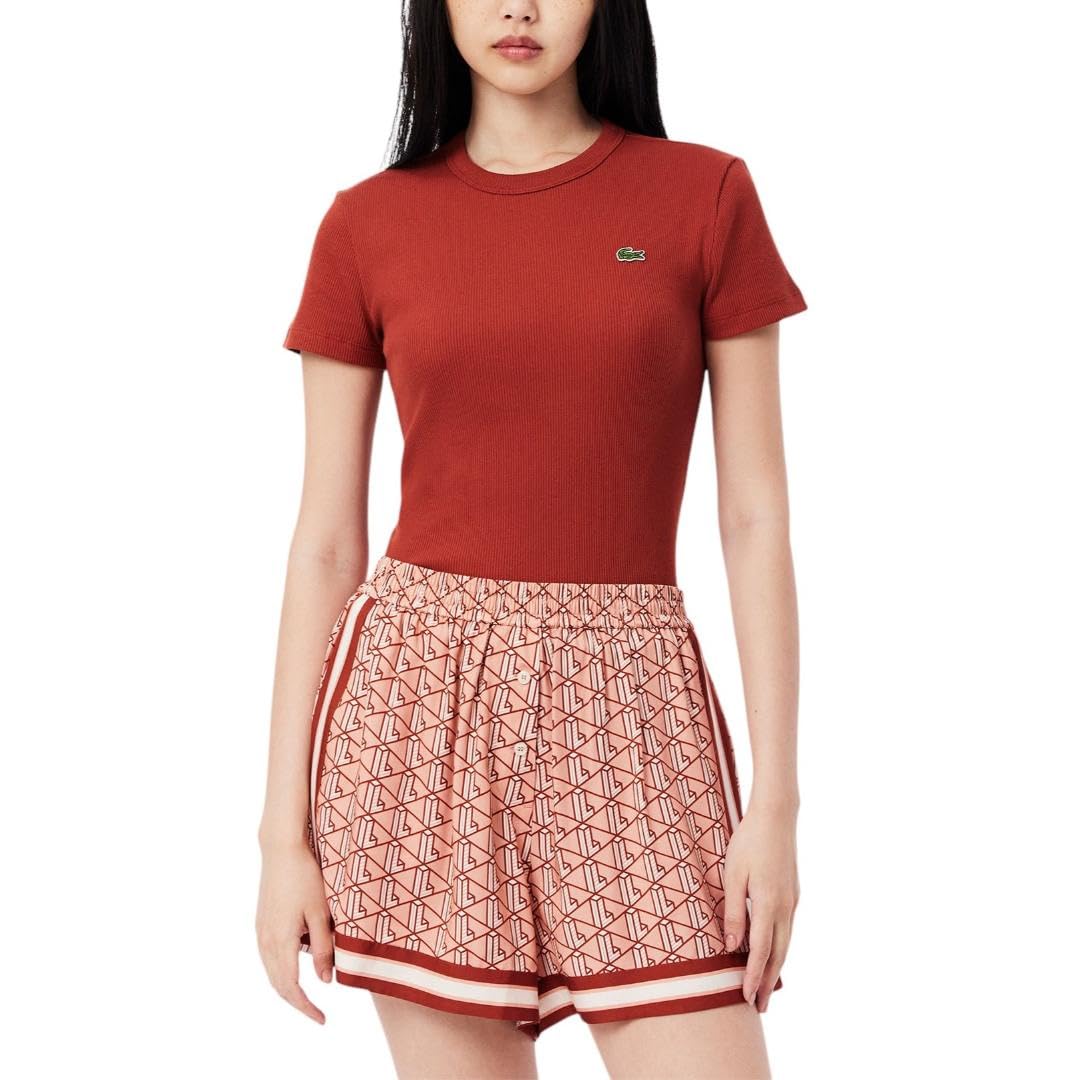 Slim Fit Ribbed Cotton Short-Sleeve T-Shirt