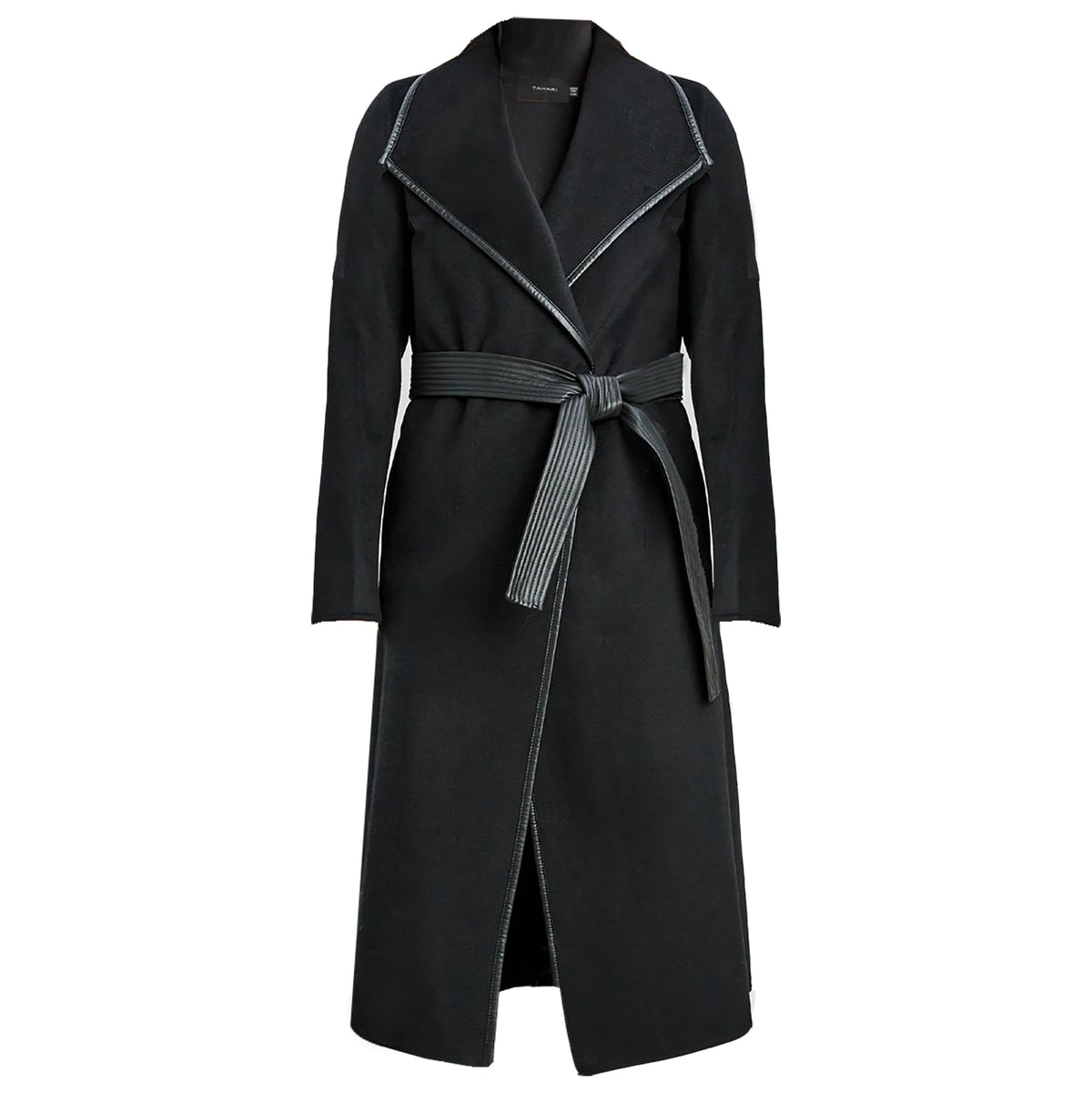 Fitted Tweed Coat With Waist Belt