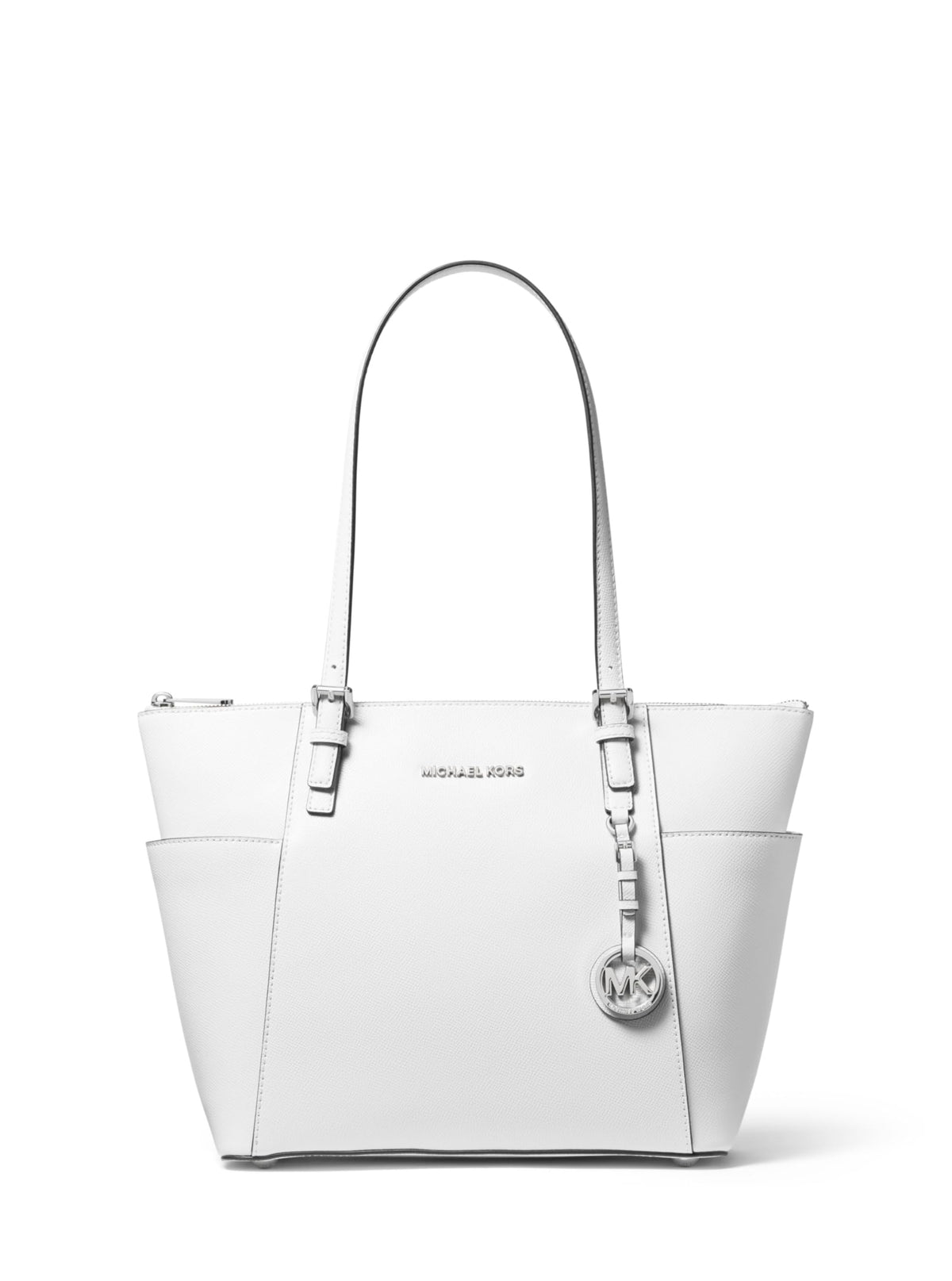 Structured Top-Zip Tote Bag With Everyday Finish