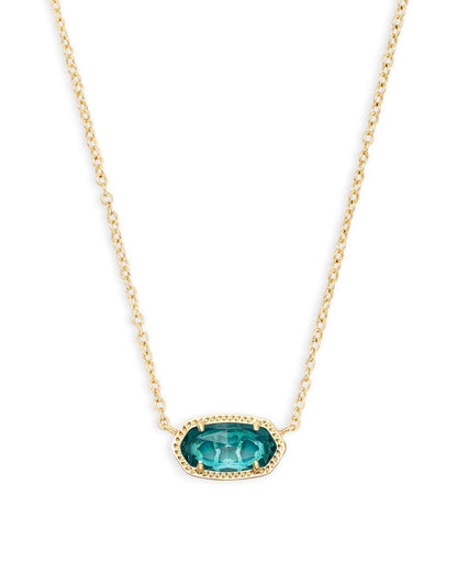 14K Gold-Plated Stone Pendant Necklace