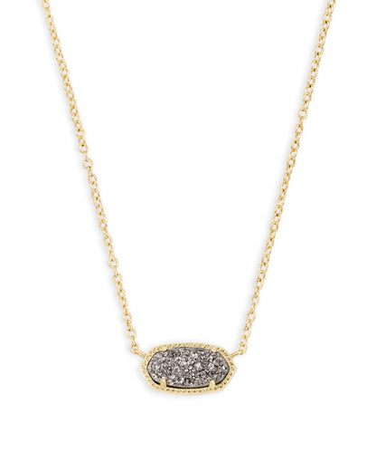 14K Gold-Plated Stone Pendant Necklace