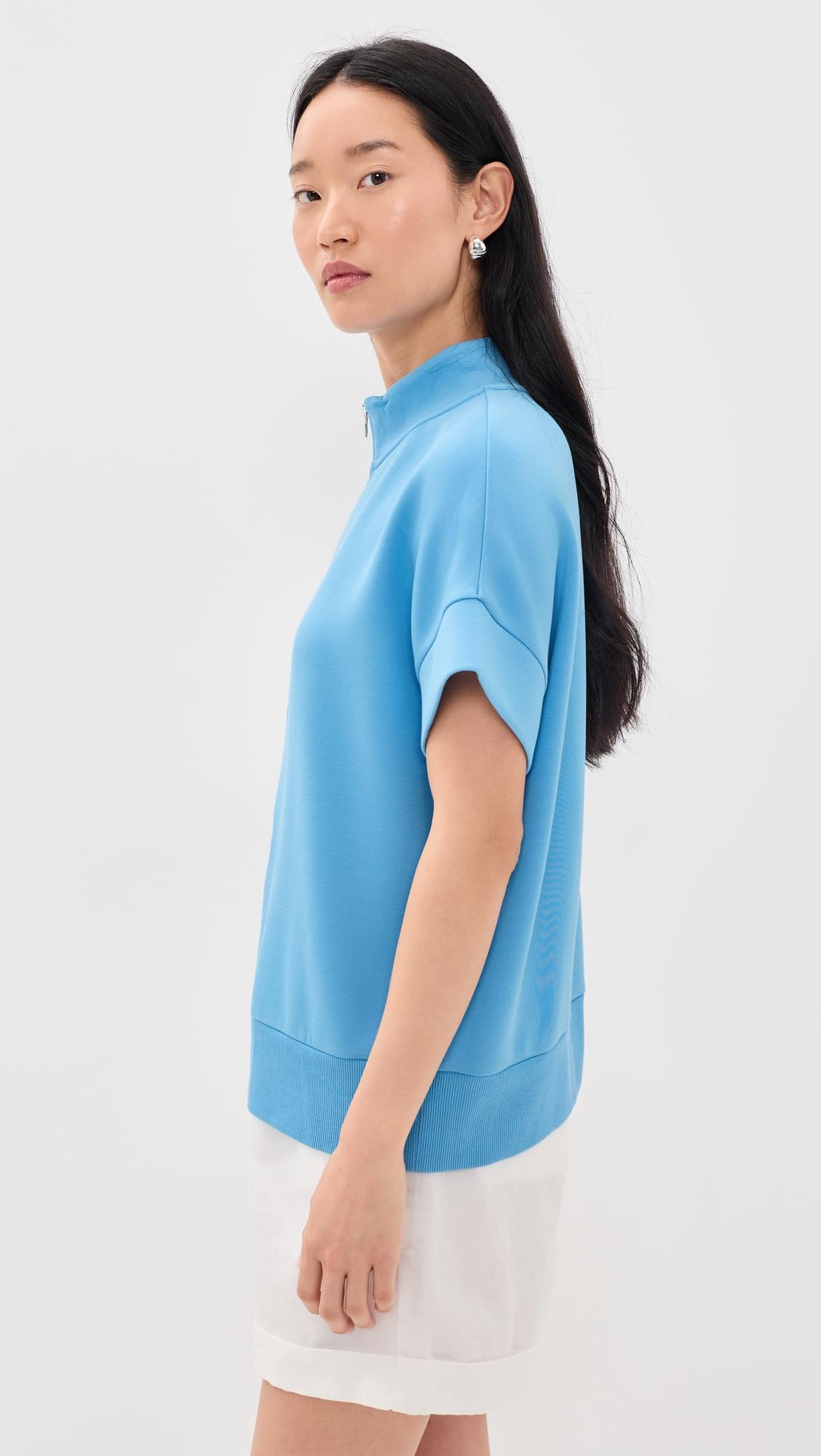 Short-Sleeve Relaxed Crewneck Sweatshirt