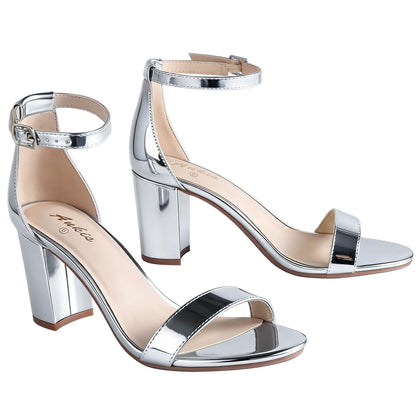 Open-Toe Sandals With Chunky Block Heel