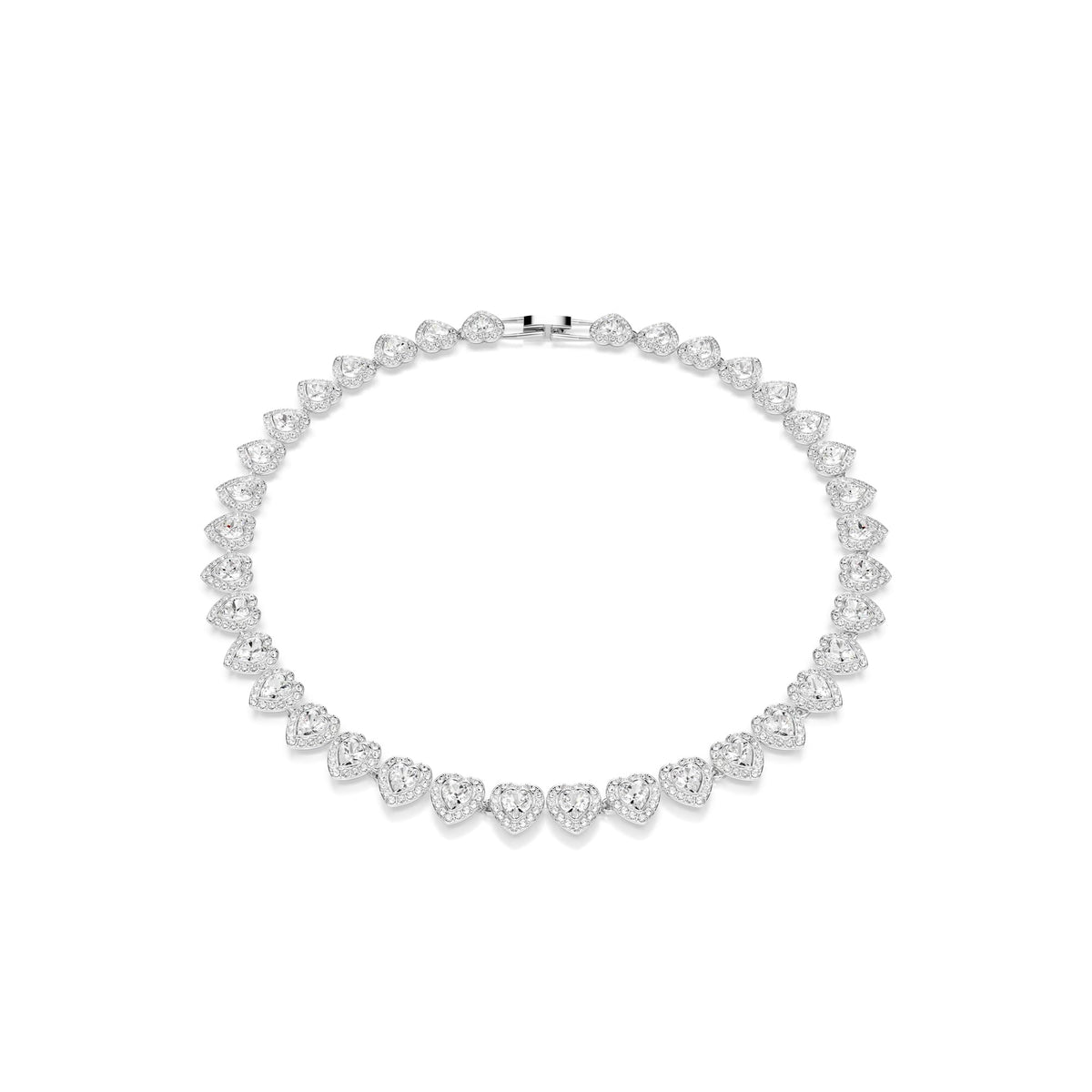 Crystal & Pearl Jewelry With Rhodium Finish