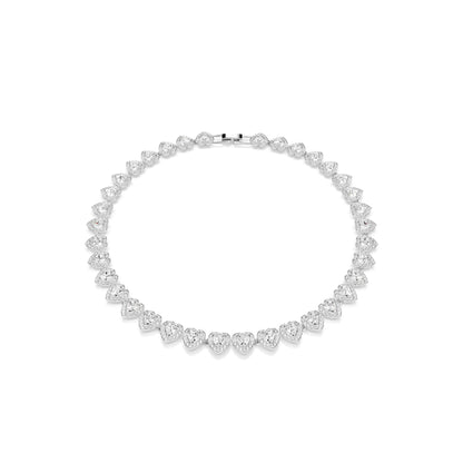 Crystal & Pearl Jewelry With Rhodium Finish