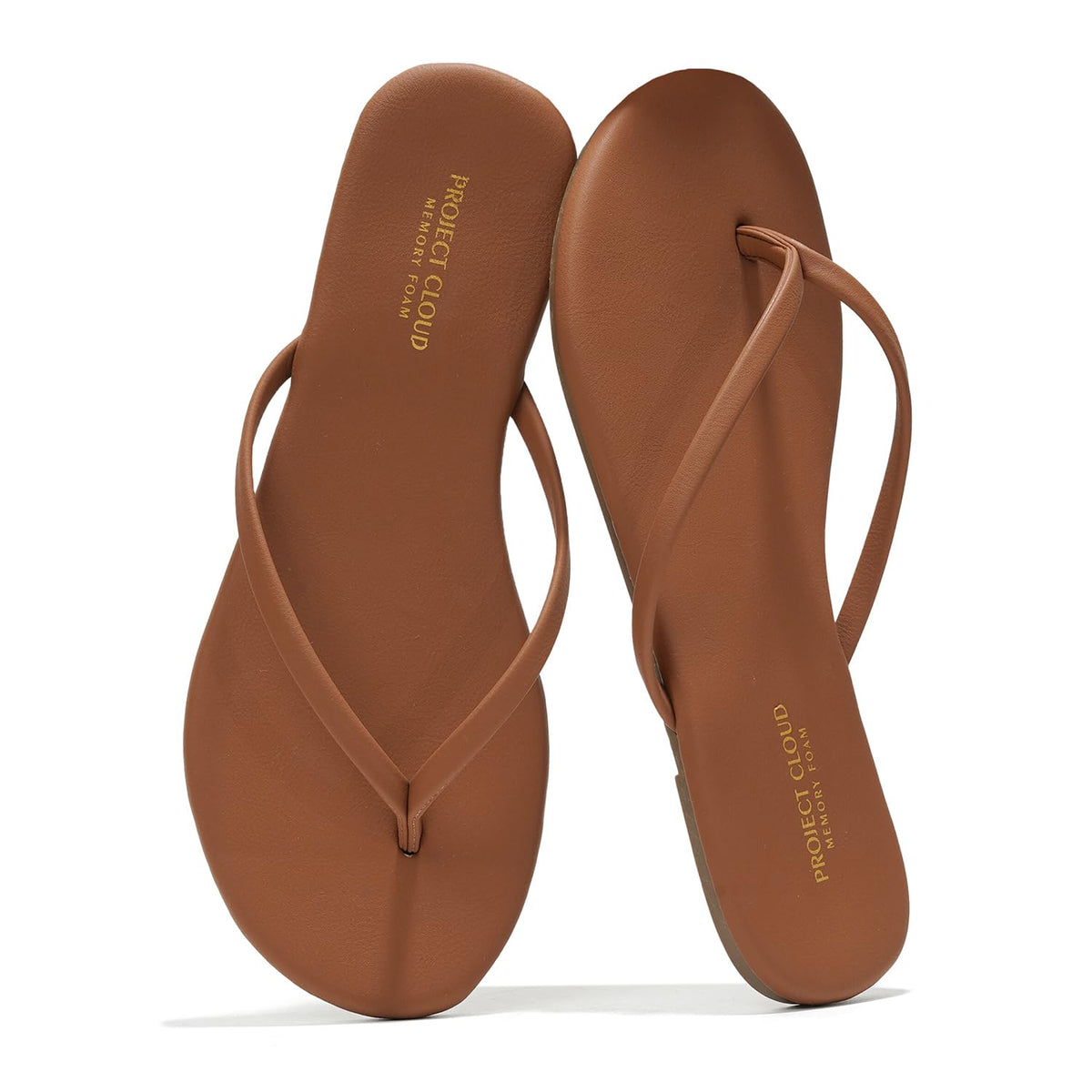 Memory Foam Flip Flops With Cushioned Footbed