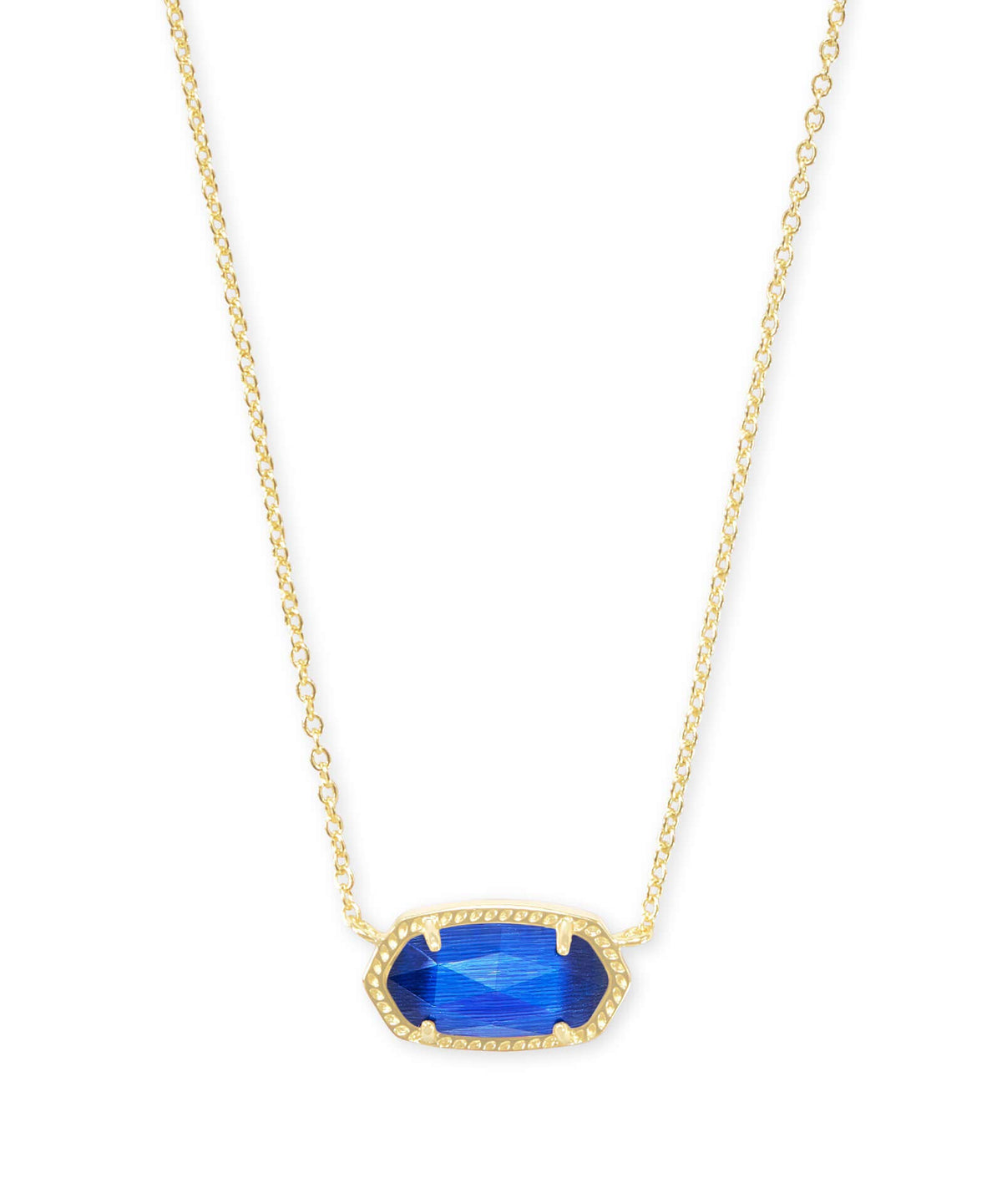 14K Gold-Plated Stone Pendant Necklace