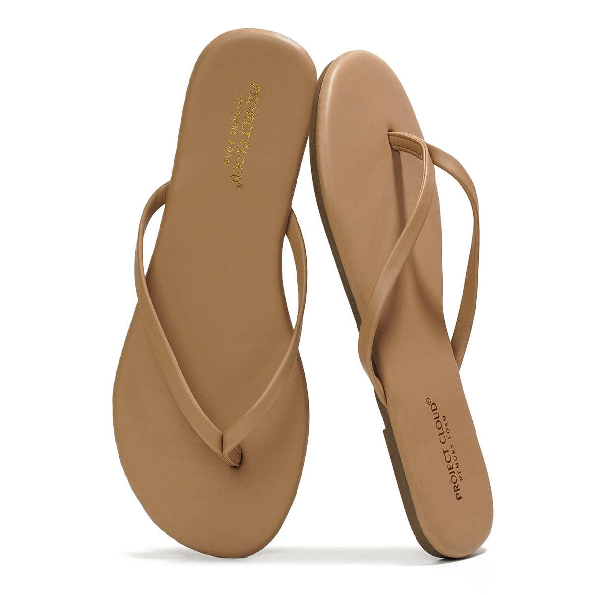 Memory Foam Flip Flops With Cushioned Footbed