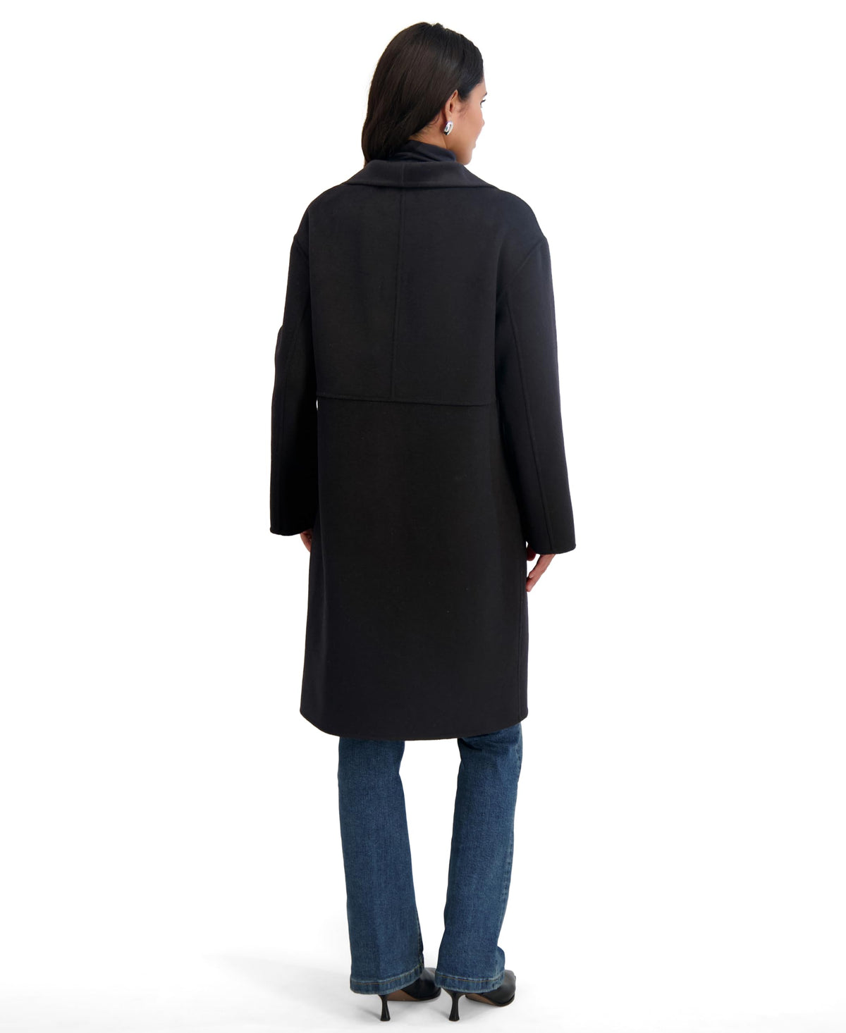 Asymmetrical Belted Wool Coat