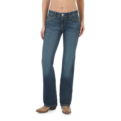 Mid-Rise Bootcut Jeans With Stretch Comfort