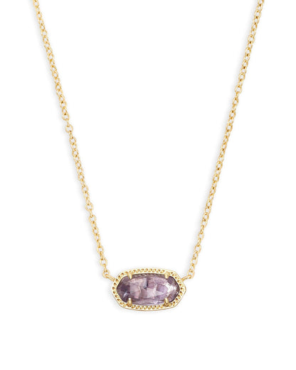14K Gold-Plated Stone Pendant Necklace