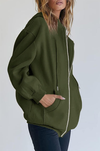 Relaxed Zip-Up Hoodie With Everyday Fit