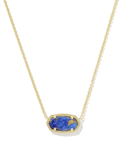 14K Gold-Plated Stone Pendant Necklace