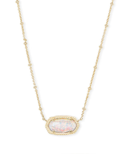 14K Gold-Plated Stone Pendant Necklace