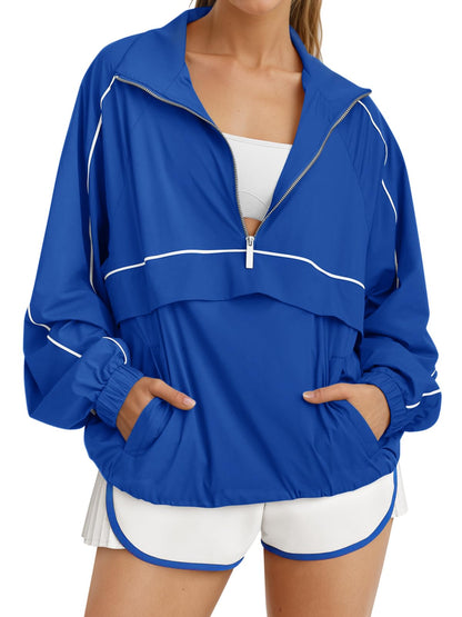 UPF 50+ Quarter-Zip Lightweight Pullover Jacket