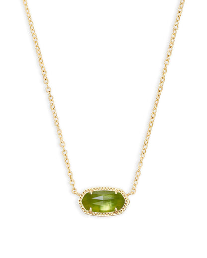 14K Gold-Plated Stone Pendant Necklace