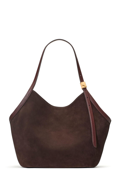 Fine-Grain Leather Tote With Sculpted Silhouette