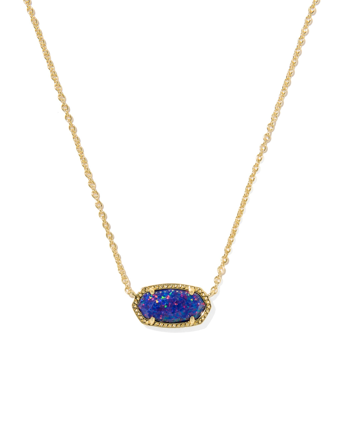 14K Gold-Plated Stone Pendant Necklace
