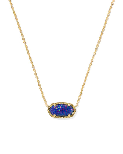 14K Gold-Plated Stone Pendant Necklace